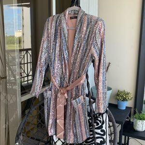 Woman Sequin long blazer